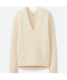 UNIQLO | コクーンシルエットVネックセーター（長袖）＋E(ニット/セーター)