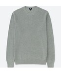 ユニクロ | コットンカシミヤアゼクルーネックセーター（長袖）(針織衫)