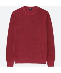 UNIQLO | コットンカシミヤアゼクルーネックセーター（長袖）(ニット/セーター)