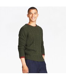 UNIQLO | ケーブルクルーネックセーター（長袖）(ニット/セーター)