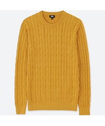 UNIQLO | コットンカシミヤケーブルクルーネックセーター（長袖）(ニット/セーター)