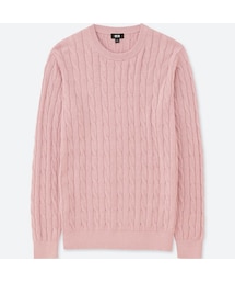 UNIQLO | コットンカシミヤケーブルクルーネックセーター（長袖）(ニット/セーター)