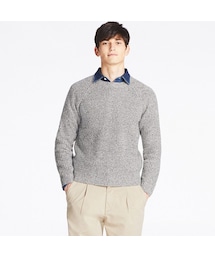 UNIQLO | リブクルーネックセーター（長袖）(ニット/セーター)