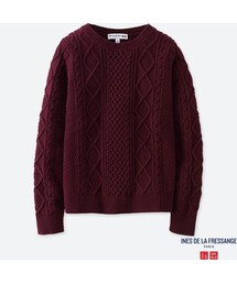 UNIQLO | ケーブルクルーネックセーター（長袖）(ニット/セーター)