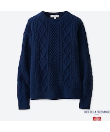 UNIQLO | ケーブルクルーネックセーター（長袖）(ニット/セーター)
