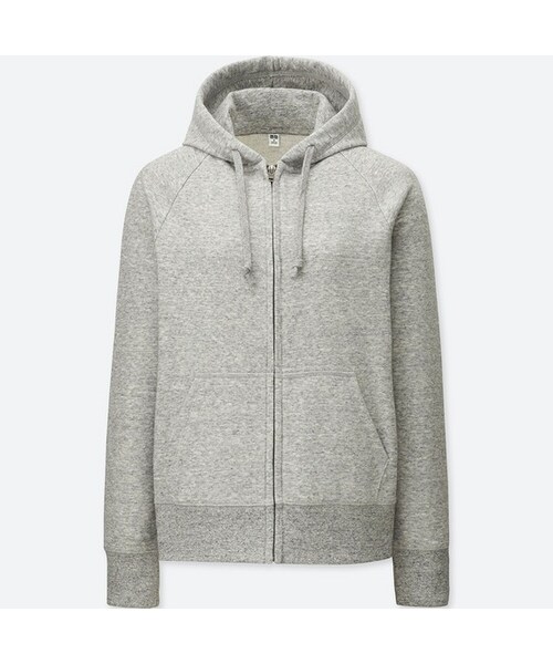 UNIQLO（ユニクロ）の「スウェットフルジップパーカ（長袖）（パーカー・レディース・BEIGE 31/WHITE 00/PURPLE 72/GRAY 06/NAVY 69/BLACK 09/BLUE 62・XL/M/L/S/XXL/3XL/XS）」の4枚目の写真