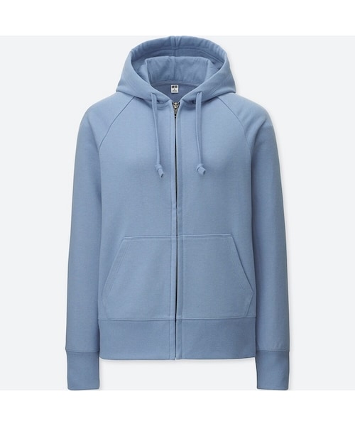 UNIQLO（ユニクロ）の「スウェットフルジップパーカ（長袖）（パーカー・レディース・BEIGE 31/WHITE 00/PURPLE 72/GRAY 06/NAVY 69/BLACK 09/BLUE 62・XL/M/L/S/XXL/3XL/XS）」の6枚目の写真