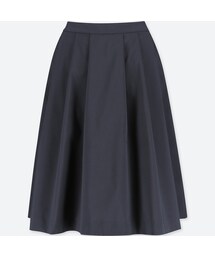 UNIQLO | ハイウエストドライストレッチタックスカート（丈標準63～65cm）(スカート)