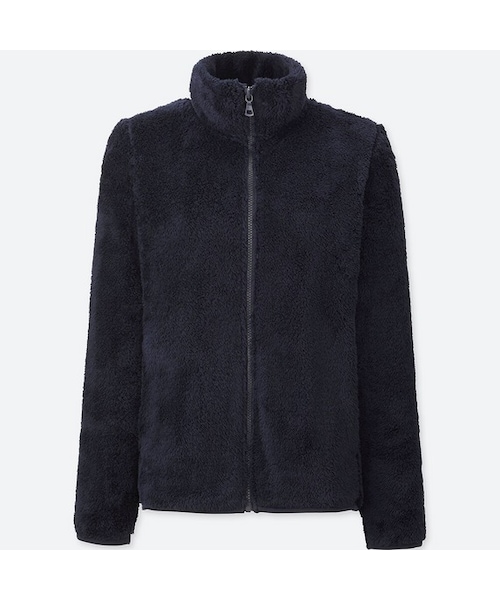 UNIQLO（ユニクロ）の「フラッフィーフリースフルジップジャケット（長袖）（その他アウター・レディース・PINK 10/GREEN 51/PURPLE 71/OFF WHITE 01/BLUE 61/NAVY 69/GRAY 03/WINE 19/DARK BROWN 38/NATURAL 30/BLACK 09/PINK 12・S/M/L/XL/XS/3XL/XXL）」の9枚目の写真