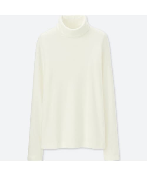 UNIQLO（ユニクロ）の「ヒートテックフリースタートルネックT（長袖）（Tシャツ/カットソー・レディース・WINE 19/PURPLE 78/GREEN 54/YELLOW 43/PINK 12/NAVY 69/BLUE 63/BEIGE 31/ORANGE 22/DARK ORANGE 28/WHITE 00/BLACK 09/DARK GRAY 08・3XL/S/XL/XS/M/L/XXL）」の2枚目の写真
