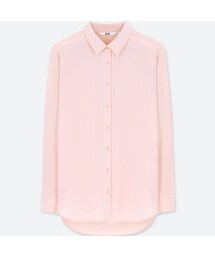 UNIQLO | レーヨンエアリーブラウス（長袖）(シャツ/ブラウス)