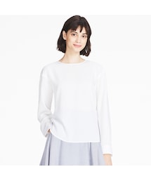 UNIQLO | レーヨンエアリーTブラウス（長袖）(シャツ/ブラウス)