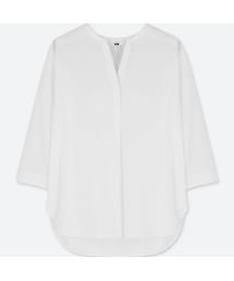 UNIQLO | レーヨンエアリースキッパーカラーブラウス（7分袖）(シャツ/ブラウス)