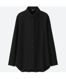 UNIQLO | レーヨンエアリーブラウス（長袖）(シャツ/ブラウス)