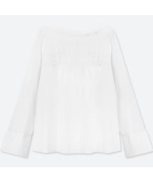 UNIQLO | ソフトコットンレースTブラウス（長袖）(シャツ/ブラウス)