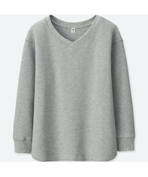 UNIQLO | ワッフルVネックT（長袖）(Tシャツ/カットソー)