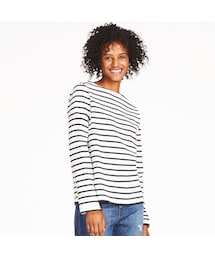 UNIQLO | ボーダーボートネックT（長袖）(Tシャツ/カットソー)