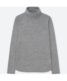 UNIQLO | ウールブレンドタートルネックT（長袖）＋E(Tシャツ/カットソー)