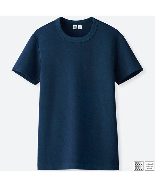 UNIQLO（ユニクロ）の「クルーネックT（半袖・秋冬モデル）（Tシャツ/カットソー・レディース・BLACK 09/GREEN 55/PINK 10/WHITE 00/GRAY 03/NAVY 69・S/M/XXL/L/XL）」の5枚目の写真