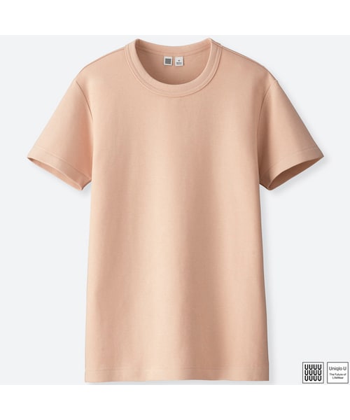 UNIQLO（ユニクロ）の「クルーネックT（半袖・秋冬モデル）（Tシャツ/カットソー・レディース・BLACK 09/GREEN 55/PINK 10/WHITE 00/GRAY 03/NAVY 69・S/M/XXL/L/XL）」の6枚目の写真