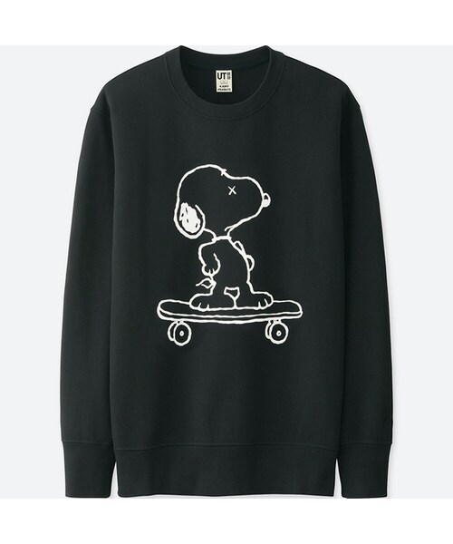 UNIQLO（ユニクロ）の「カウズ×ピーナッツスウェットシャツ（長袖）（パーカー・メンズ・WHITE 00/BLACK 09・L/S/M/XL）」の2枚目の写真