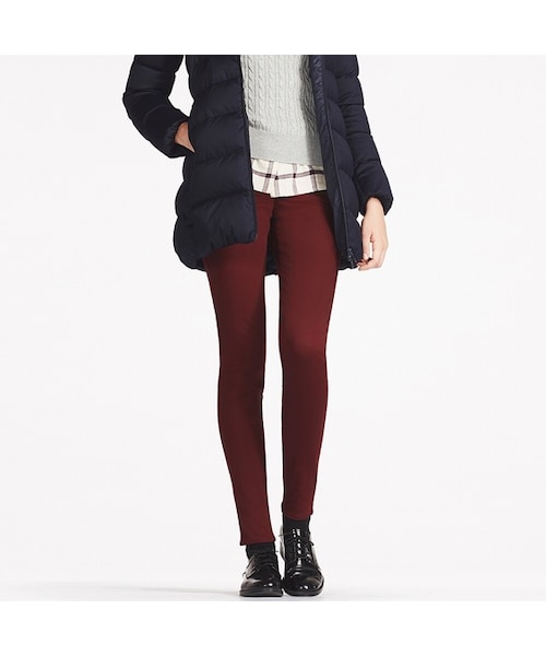 UNIQLO（ユニクロ）の「ヒートテックハイライズレギンスパンツ（丈標準76cm）（レギンス/スパッツ・レディース・BLACK 09/WINE 18/BEIGE 31/DARK GREEN 58・S/L/M/XS/3XL/XL/XXL）」の4枚目の写真