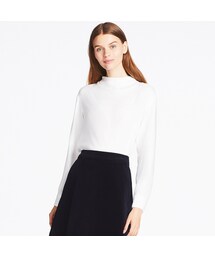 UNIQLO | レーヨンドレープハイネックブラウス（長袖）(シャツ/ブラウス)