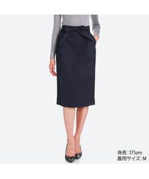 UNIQLO | ハイウエストベルテッドナロースカート（丈標準70～72cm）(スカート)