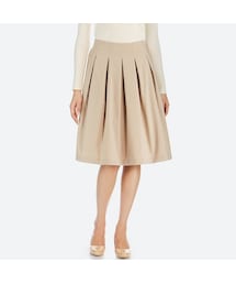 UNIQLO | ハイウエストドライストレッチタックスカート（丈標準63～65cm）(スカート)