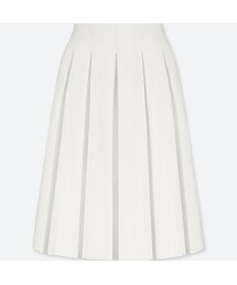 UNIQLO | ハイウエストドライストレッチタックスカート（丈標準63～65cm）(スカート)