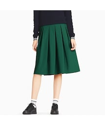UNIQLO | ハイウエストドライストレッチタックスカート（丈標準63～65cm）(スカート)