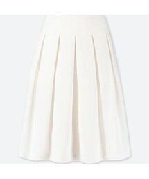 UNIQLO | ハイウエストドライストレッチタックスカート（丈短め55～57cm）(スカート)