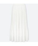 ユニクロ | ハイウエストシフォンプリーツスカート（丈標準76～80cm）(裙子)