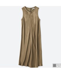 UNIQLO | サテンノースリーブワンピース＋E(ワンピース)