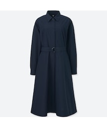 UNIQLO | コットンシャツワンピース（長袖）(ワンピース)
