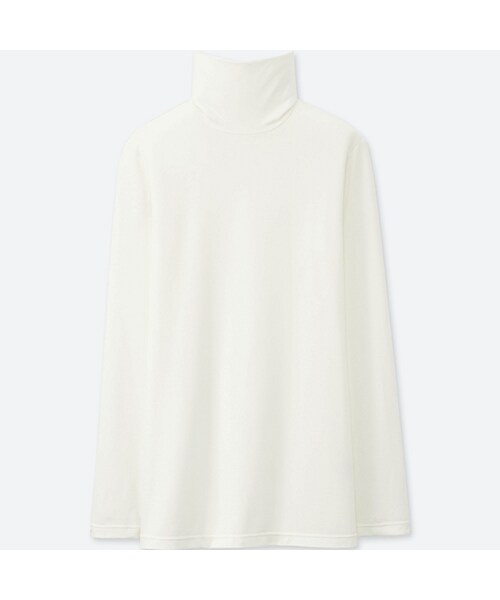 UNIQLO（ユニクロ）の「ヒートテックタートルネックT（長袖）（その他アンダーウェア/インナー・レディース・RED 13/NAVY 69/DARK GRAY 08/BLACK 09/WINE 19/OFF WHITE 01・L/S/XL/M/XXL/3XL/XS）」の2枚目の写真