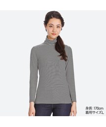 UNIQLO | ヒートテックタートルネックT（長袖・ボーダー）(その他アンダーウェア/インナー)