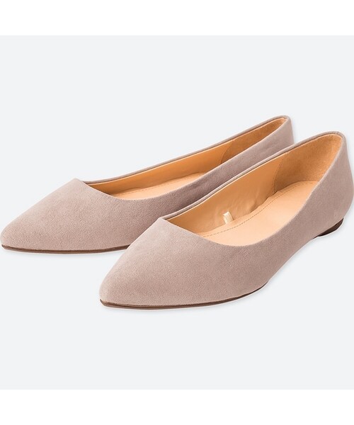 UNIQLO（ユニクロ）の「ポインテッドフラットシューズ（スエード）（その他シューズ・レディース・BLACK 09/BEIGE 31・24.5/23.5/23.0/25.0/22.5/24.0）」の2枚目の写真