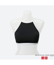 UNIQLO | スイムハイネックブラ（カラーブロック）＋E(水着)