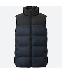 UNIQLO | ライトダウンベスト(カラーブロック)+EC(ダウンベスト)