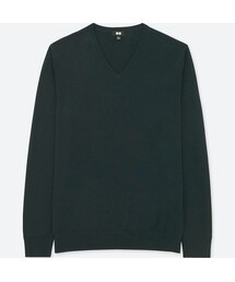 UNIQLO | エクストラファインメリノVネックセーター（長袖）(ニット/セーター)