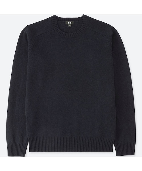 UNIQLO（ユニクロ）の「ラムクルーネックセーター（長袖）（ニット/セーター・メンズ・YELLOW 46/NAVY 69/OFF WHITE 01/WINE 18/GRAY 06/BLACK 09・S/L/M/4XL/XL/3XL/XS/XXL）」の5枚目の写真