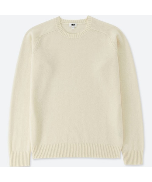 UNIQLO（ユニクロ）の「ラムクルーネックセーター（長袖）（ニット/セーター・メンズ・YELLOW 46/NAVY 69/OFF WHITE 01/WINE 18/GRAY 06/BLACK 09・S/L/M/4XL/XL/3XL/XS/XXL）」の2枚目の写真