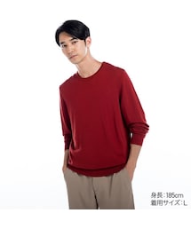 UNIQLO | エクストラファインメリノクルーネックセーター（長袖）(ニット/セーター)