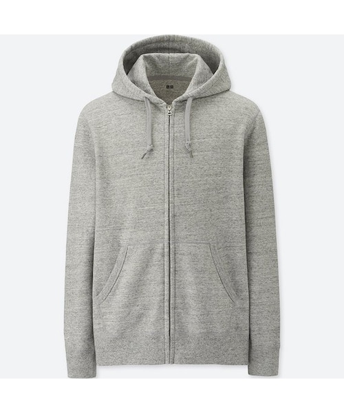 UNIQLO（ユニクロ）の「スウェットフルジップパーカ（長袖）（パーカー・メンズ・DARK GRAY 08/NAVY 69/BLACK 09/GRAY 03・S/XS/XL/M/L/4XL/XXL/3XL）」の3枚目の写真