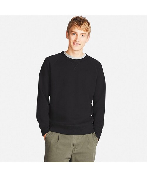 UNIQLO（ユニクロ）の「スウェットシャツ（長袖）（パーカー・メンズ・BEIGE 31/ORANGE 26/WINE 18/GRAY 03/BLUE 66/DARK GREEN 59/OLIVE 56/NAVY 69/BLACK 09・L/XS/4XL/XL/S/XXL/M/3XL）」の2枚目の写真