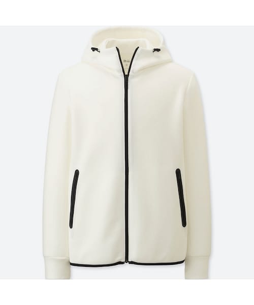 UNIQLO（ユニクロ）の「ドライストレッチフルジップパーカ（長袖）（パーカー・メンズ・ORANGE 27/GRAY 03/WHITE 00/DARK GRAY 08/NAVY 69/BLACK 09/BLUE 64・XL/XS/M/S/L/XXL/3XL/4XL）」の2枚目の写真