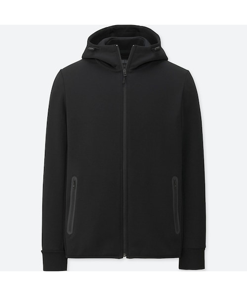 UNIQLO（ユニクロ）の「ドライストレッチフルジップパーカ（長袖）（パーカー・メンズ・ORANGE 27/GRAY 03/WHITE 00/DARK GRAY 08/NAVY 69/BLACK 09/BLUE 64・XL/XS/M/S/L/XXL/3XL/4XL）」の3枚目の写真