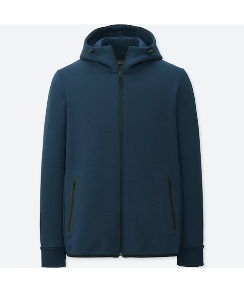 UNIQLO（ユニクロ）の「ドライストレッチフルジップパーカ（長袖）（パーカー・メンズ・ORANGE 27/GRAY 03/WHITE 00/DARK GRAY 08/NAVY 69/BLACK 09/BLUE 64・XL/XS/M/S/L/XXL/3XL/4XL）」の6枚目の写真