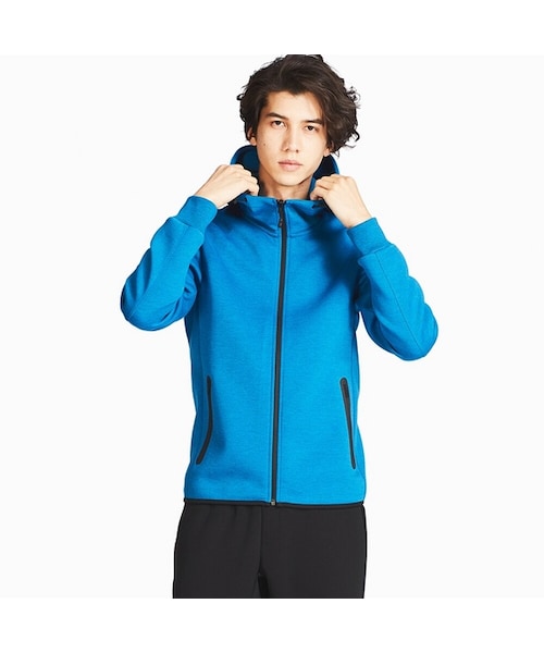 UNIQLO（ユニクロ）の「ドライストレッチフルジップパーカ（長袖）（パーカー・メンズ・ORANGE 27/GRAY 03/WHITE 00/DARK GRAY 08/NAVY 69/BLACK 09/BLUE 64・XL/XS/M/S/L/XXL/3XL/4XL）」の7枚目の写真